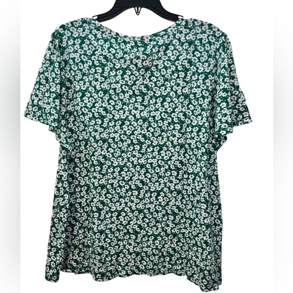 Lucky Brand Green Floral Short Sleeve Tee - Picture 3 of 3